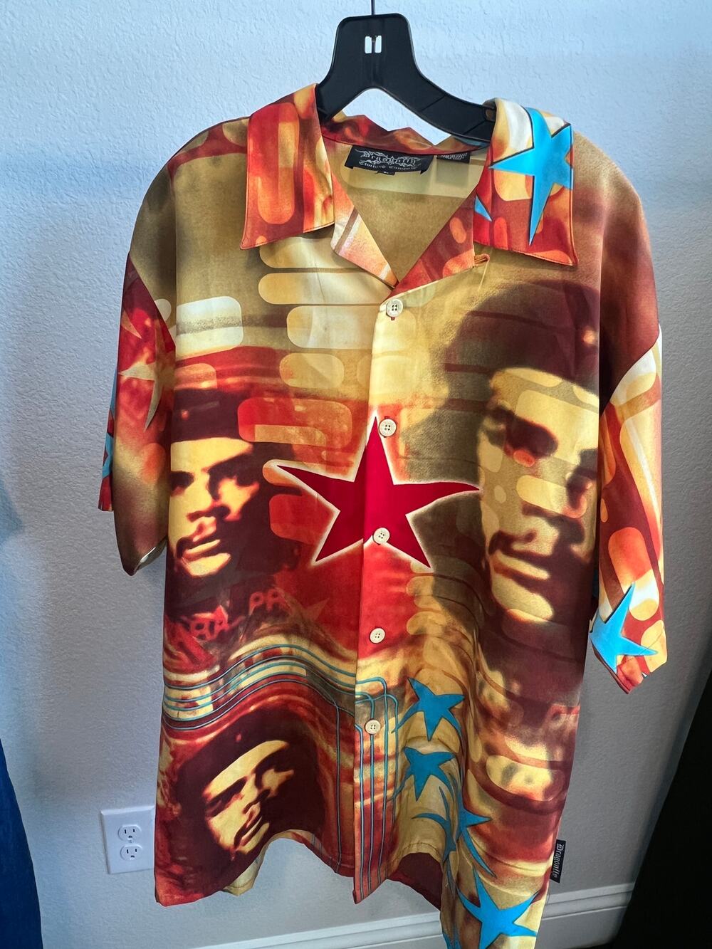 Vintage Dragonfly Che Guevara Cuba Button Up Size L